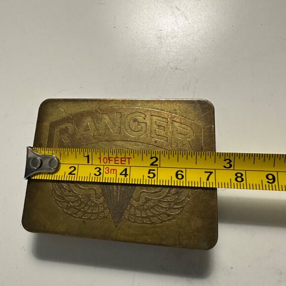 Vintage Ranger 2.75 x 2” Lightweight Brass Buckle - Picture 3 of 4